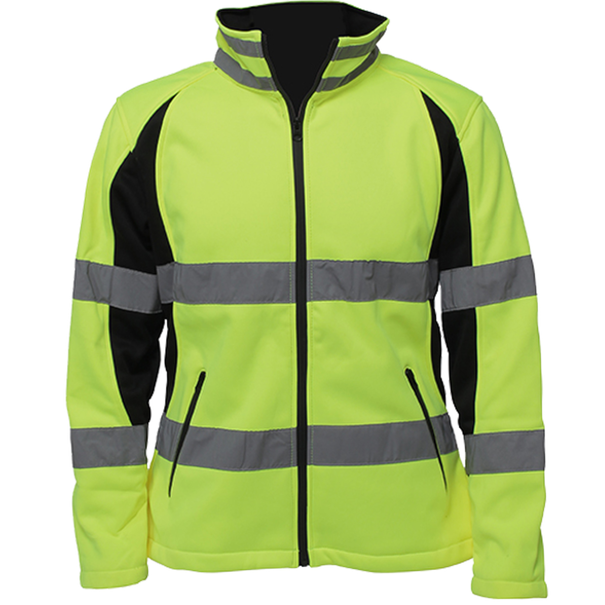 Utility Pro Wear XL_Class 2 Womens Full Zip Softshell Jkt: Yel/Blk
